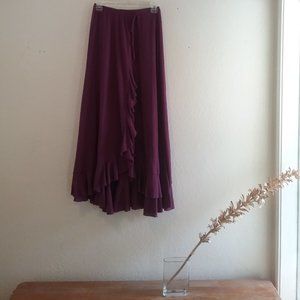 Free People Beach Faux Wrap Ruffle Flounce Maxi Skirt/Dress